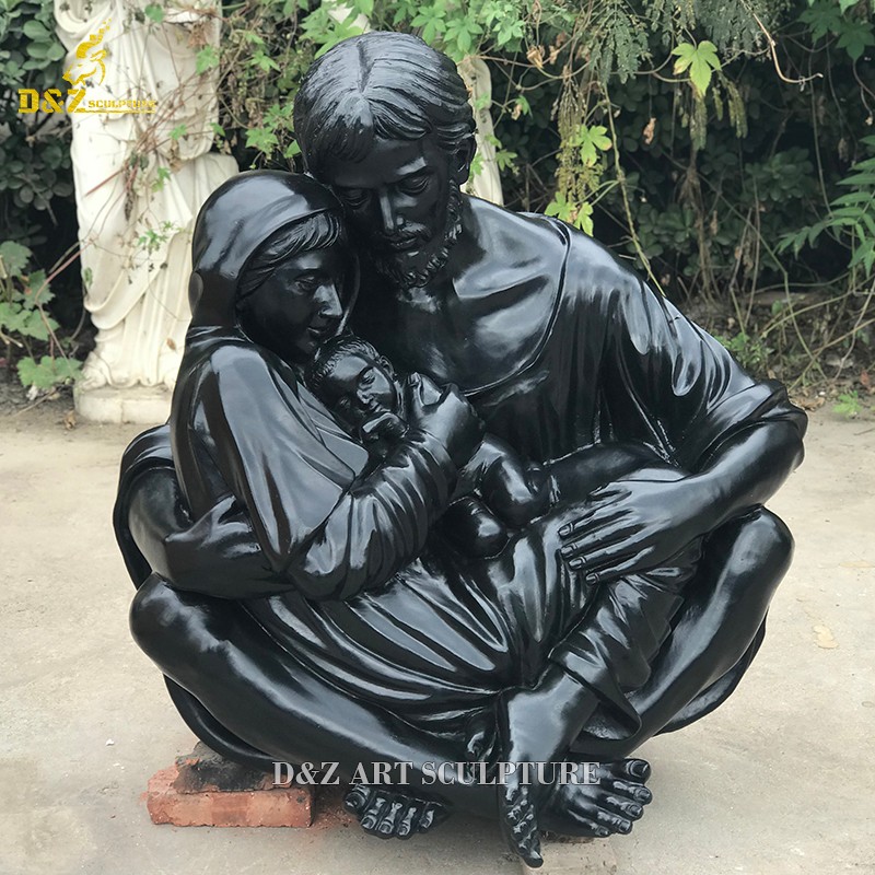 Famous Church Religious Bronze Sculpture Life Size Holy Family Statues