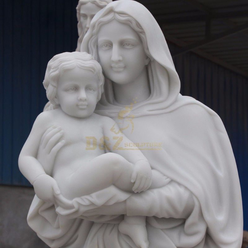 High Quality Outdoor Garden Stone Virgin Mary And Jesus Statue