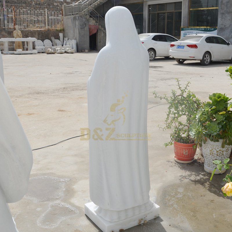 Park Decoration Customized Size Marble Mary And Jesus Religious Statue