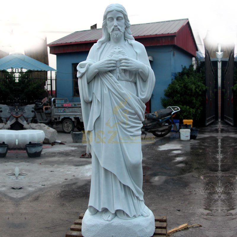 Marble Sacred Heart Jesus Statue