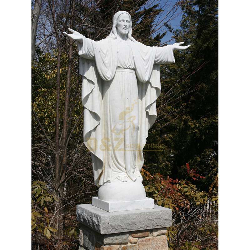 Marble Sacred Heart Jesus Statue