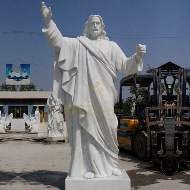 White Marble Jesus Catholic Statues