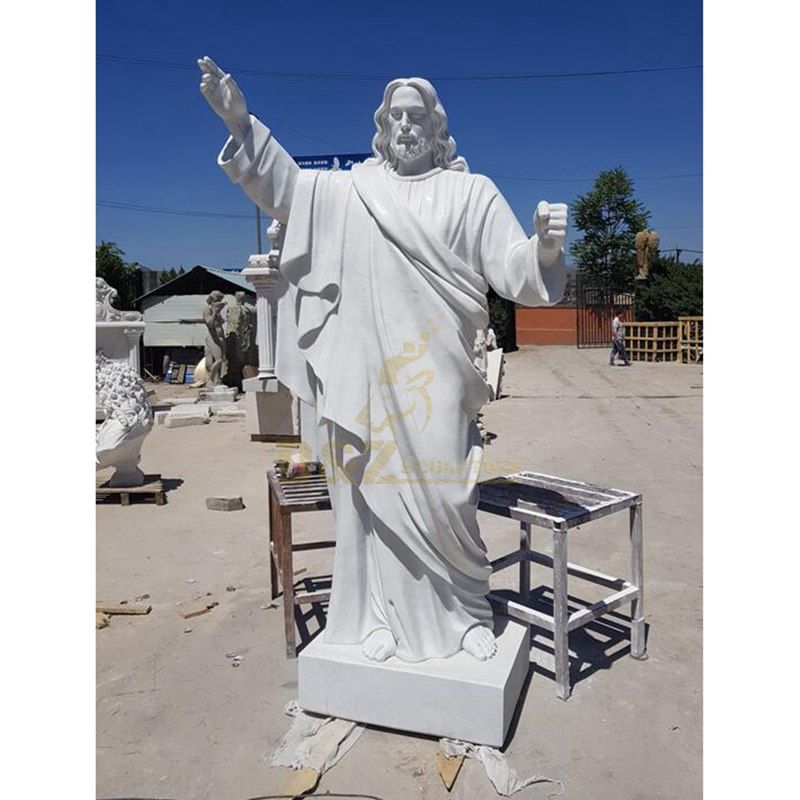 White Marble Jesus Catholic Statues