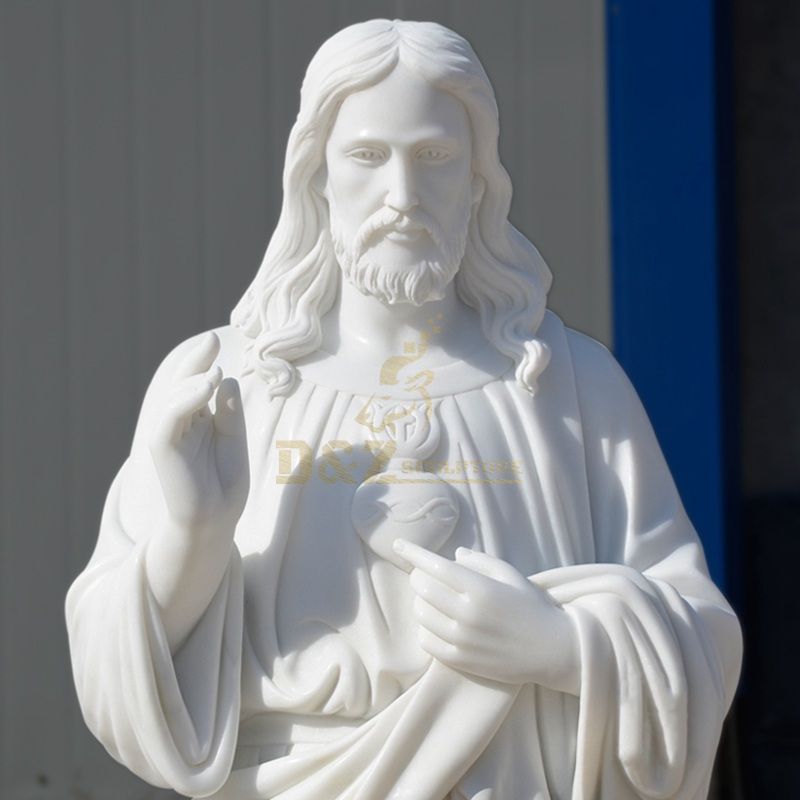 White Marble Jesus Catholic Statues