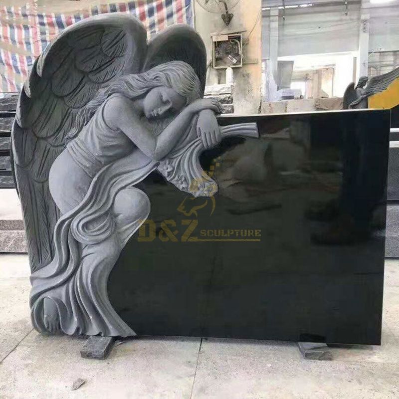 New Product United Tombstone Design Angel Carved