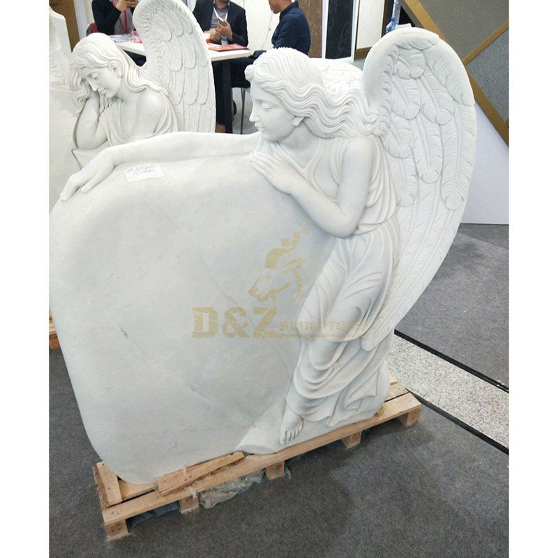 Hand Carving Marble Monument Black Tombstone Angel Price For Sale