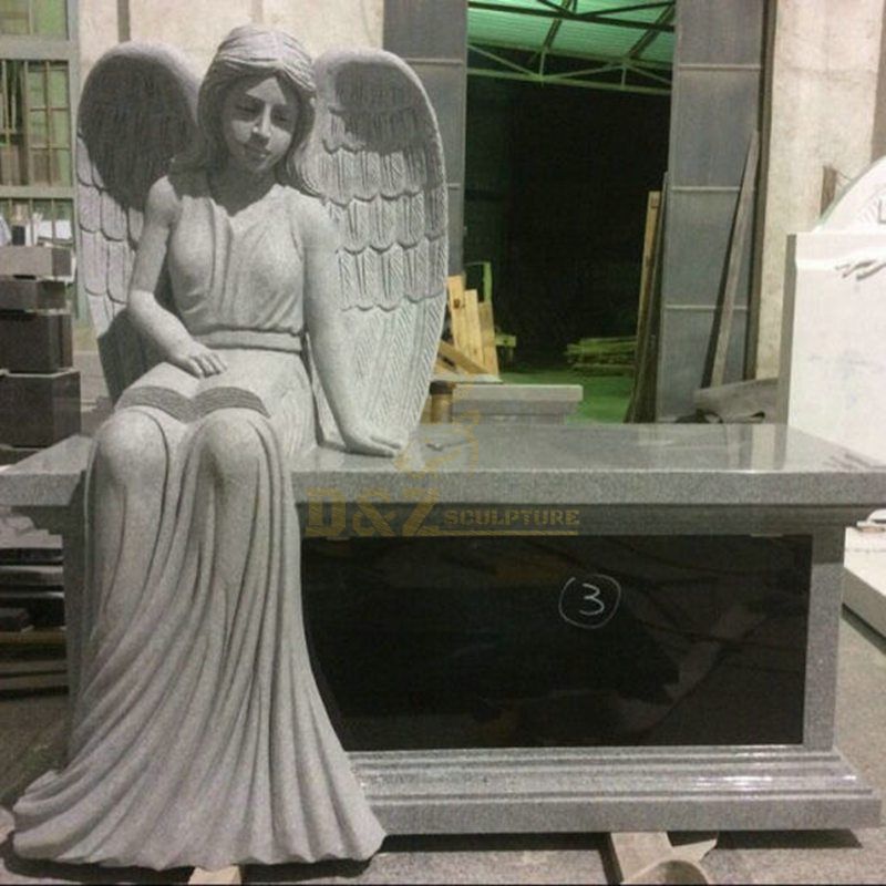 Large Cemetery Marble Weeping Angel Tombstone Angel Gravestone