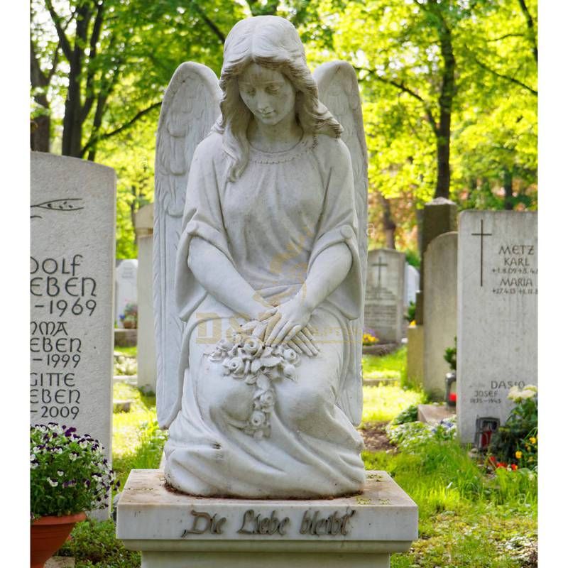 Carved Angel Granite Tombstone For Cemetery
