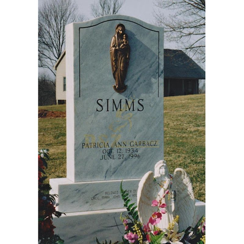 Granite Angel Baby Sculptured Tombstone Monument