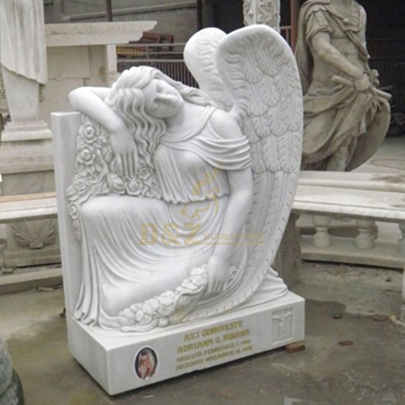 Beautiful Granite Stone Tombstone Design With Angel