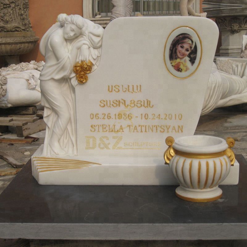 Beautiful Granite Stone Tombstone Design With Angel