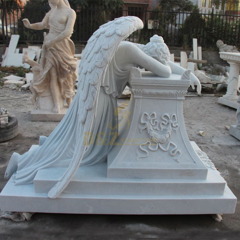 Weeping Angel Memorial Engraving Tombstone and Double Gravestone