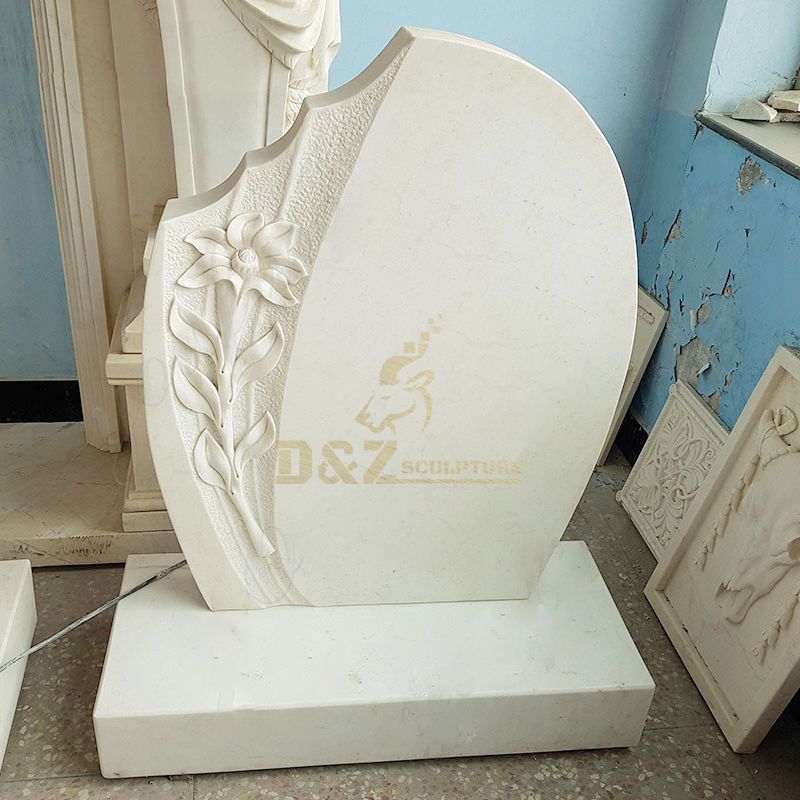 Heart Design One Piece Angel Monument Tombstone Headstone Gravestone