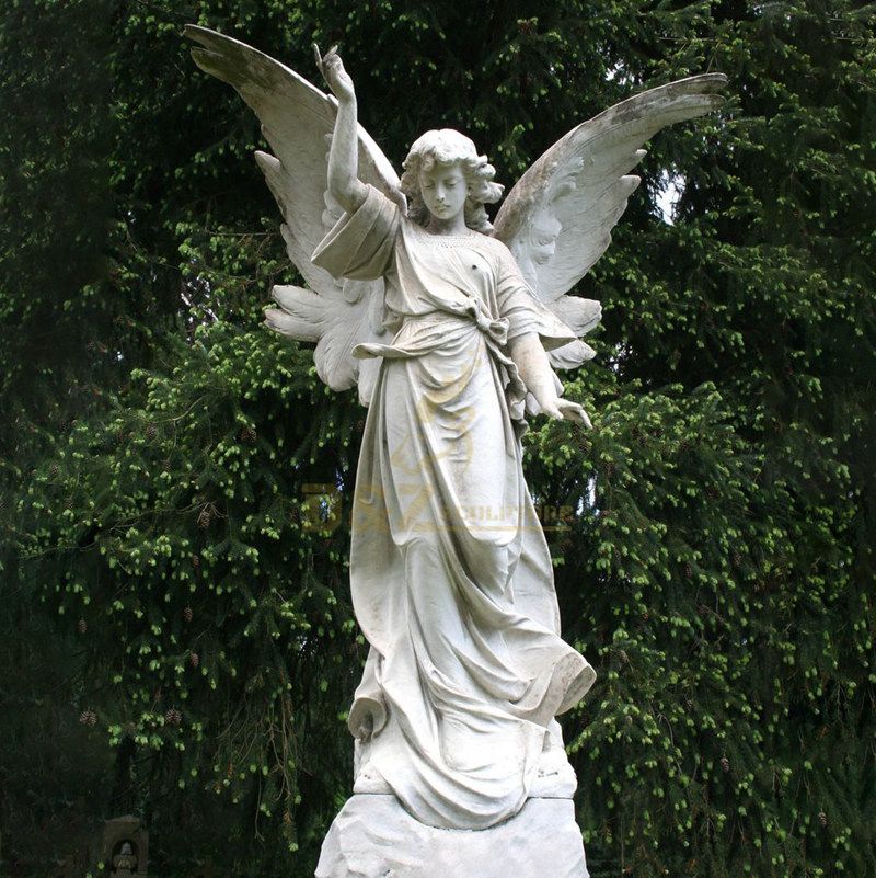 Hot Sale Church Decoration Cemetery Sculpture Large White Angel Statues