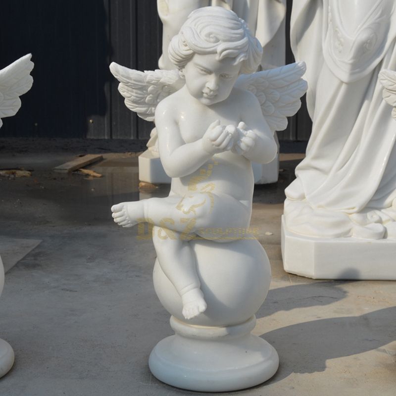 Life Size Outdoor Decoration Marble Angel For Sale