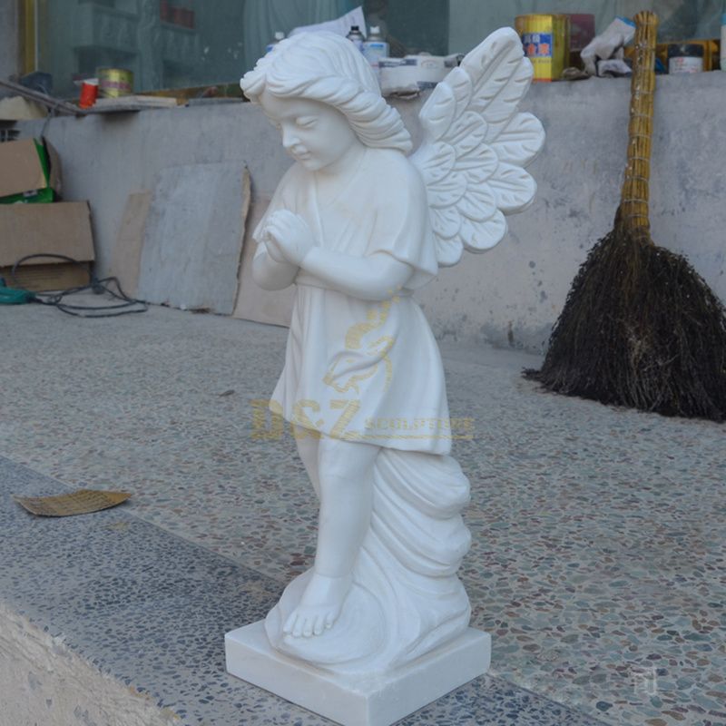 Life Size Outdoor Decoration Marble Angel For Sale