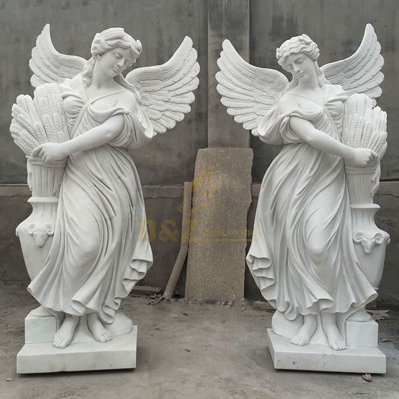 Life Size Outdoor Decoration Marble Angel For Sale