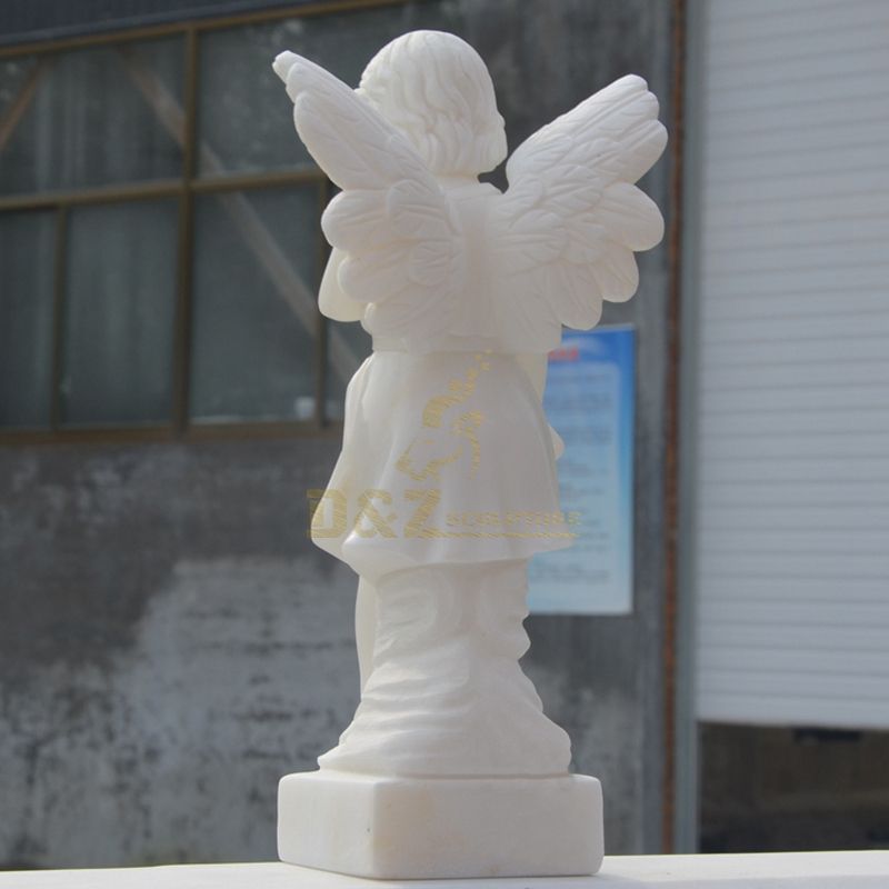 Customized Stone Decor Marble baby Angel With Wings