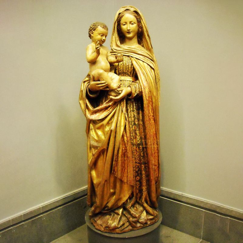 China Factory Promotion Virgin Mary With Infant Jesus Statue