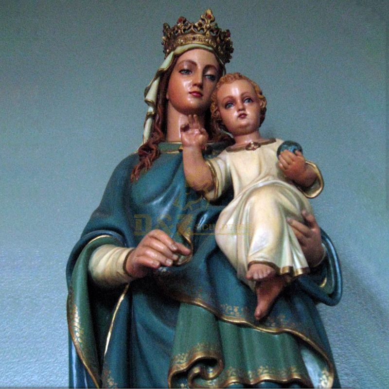Good Quality And Price Of Fiberglass Virgin Mary With Infant Jesus Statue