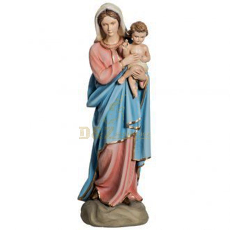 Fiberglass Virgin Mary With Infant Jesus Statue