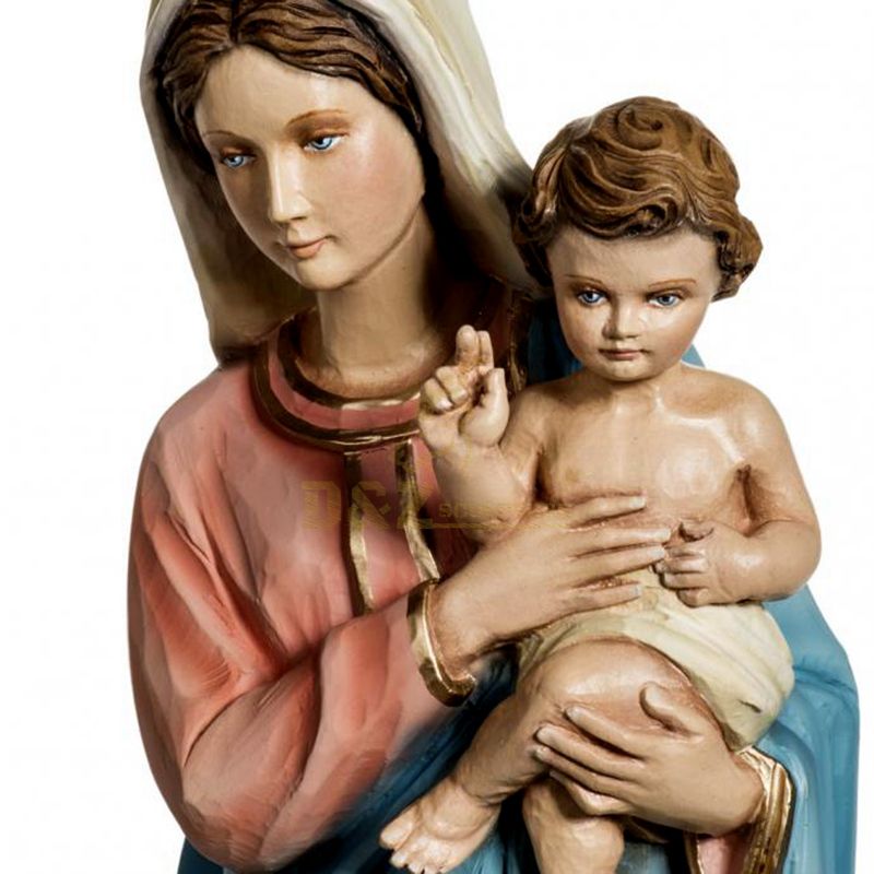 Fiberglass Virgin Mary With Infant Jesus Statue