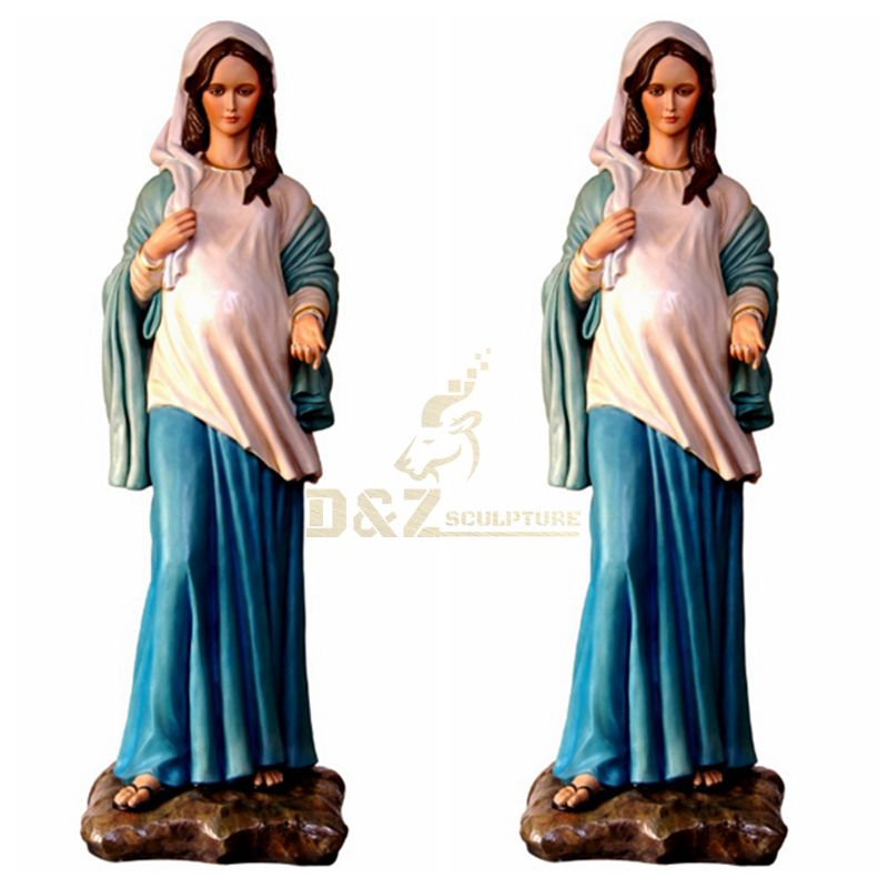 Outdoor Ornaments Religious Resin Statues Pregnant Mary Statue