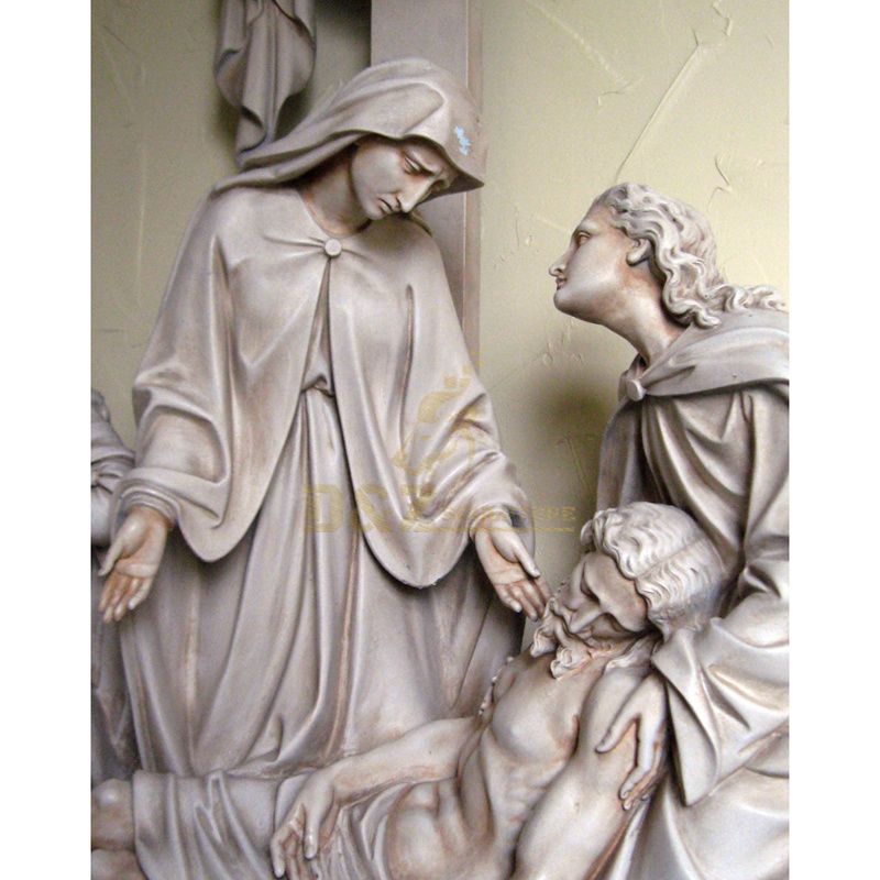 Famous Catholic Pieta Figure Model Fiberglass Virgin Mary Holding The Christ Jesus Statue