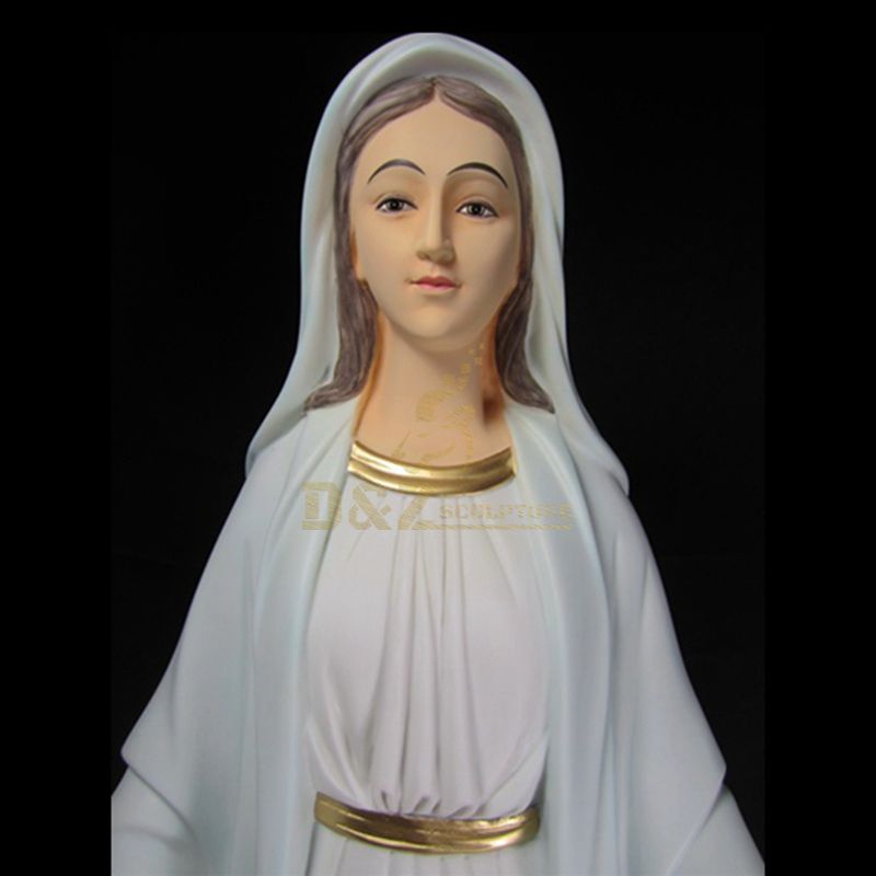 Resin Pure White Mary Figurine Virgin Mary Statues