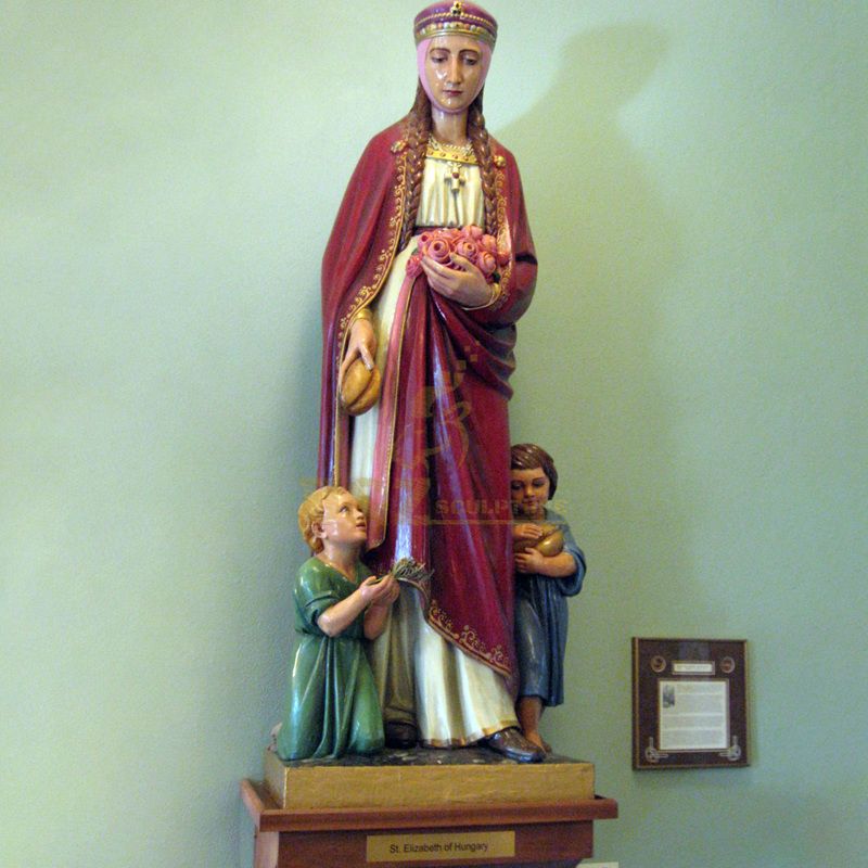 Antique Poly Resin Catholic Religious Home Decor Mary Statues