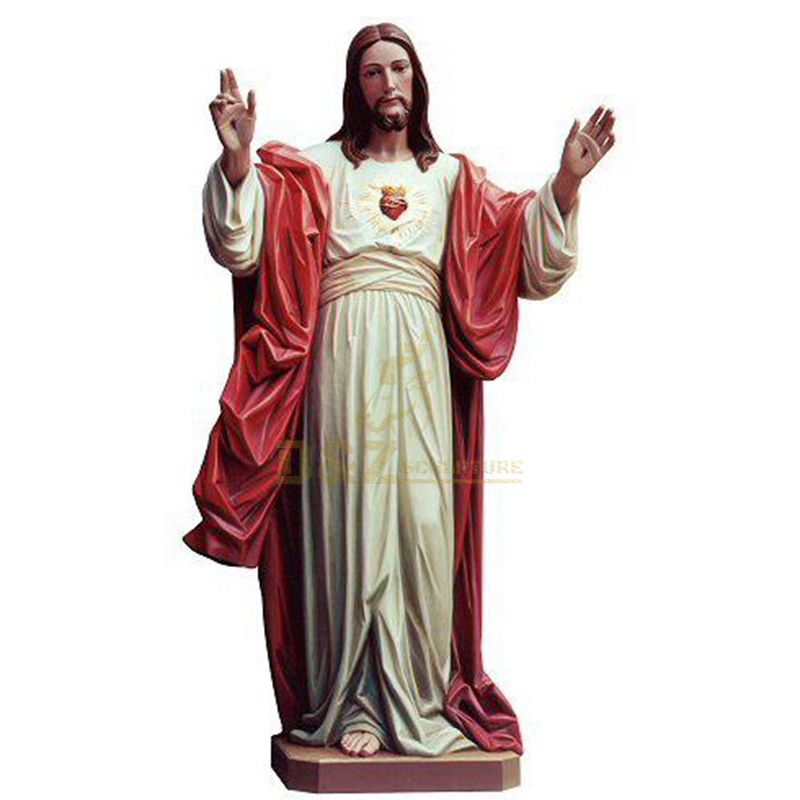 Resin Welcoming Jesus Hand Painted Pendant Religious Statue Wholesale