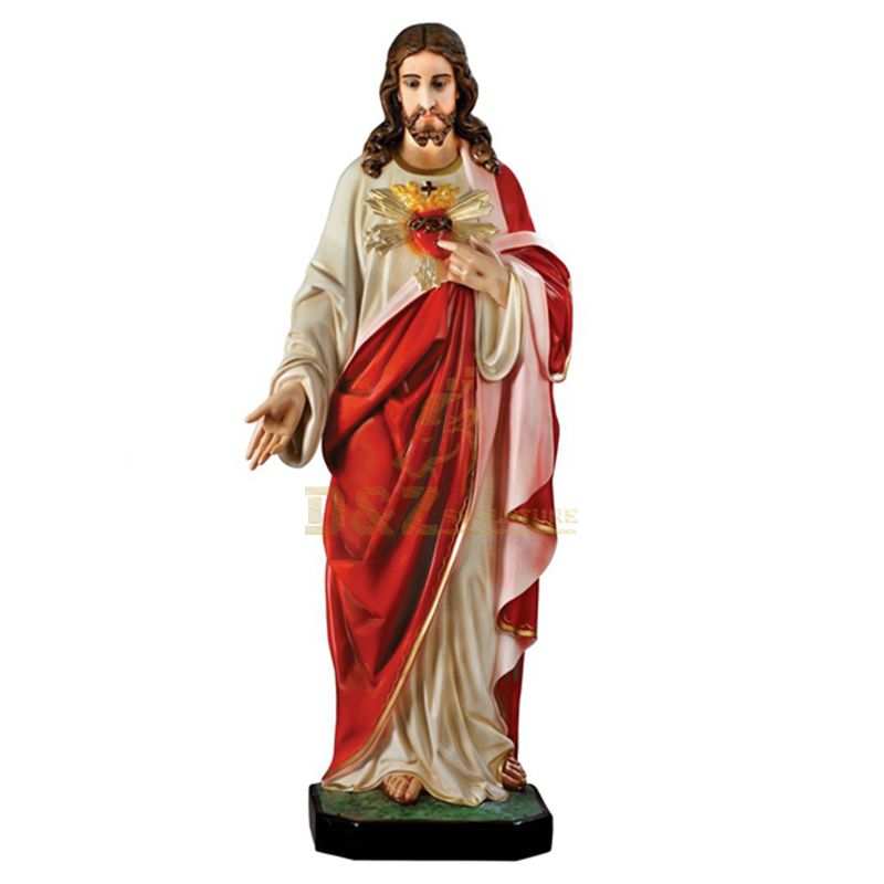 Resin Welcoming Jesus Hand Painted Pendant Religious Statue Wholesale