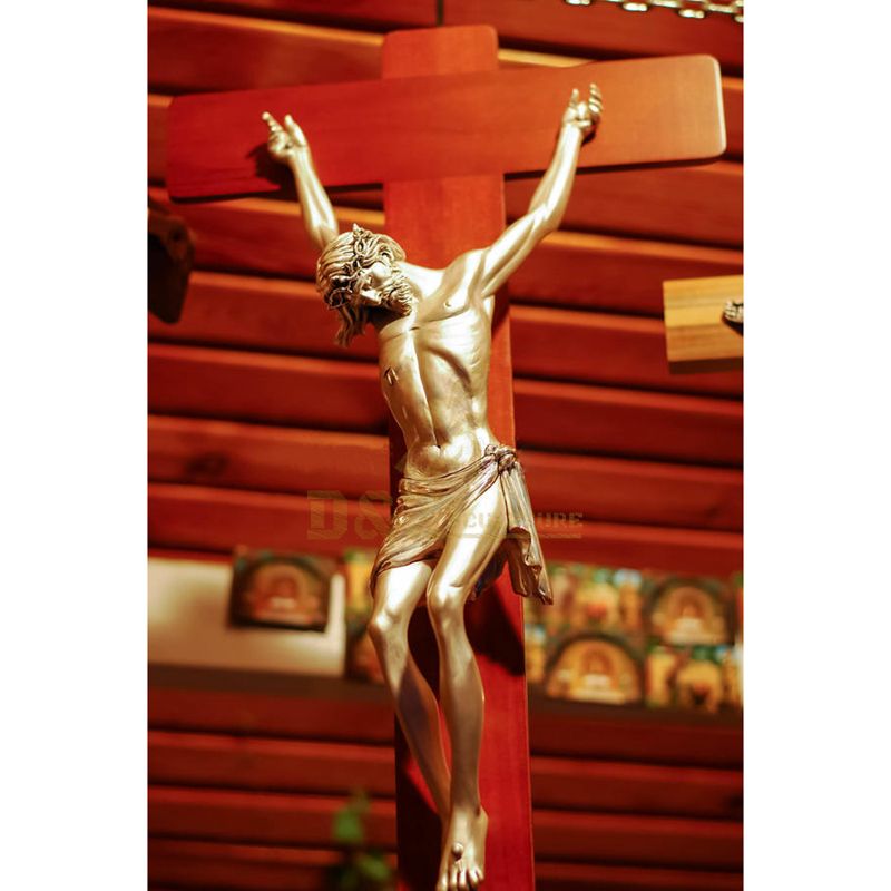 Resin Delicate Crafts Jesus Crucifix Cross Statue For Souvenir