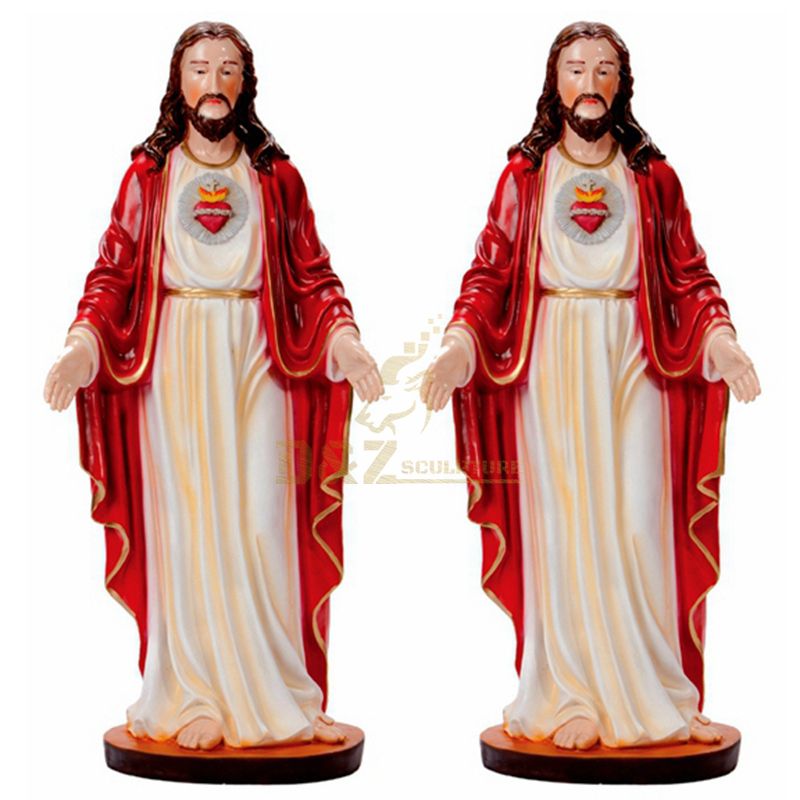 Wholesale Customized Resin Sacred Heart Jesus Statue For Home Dec