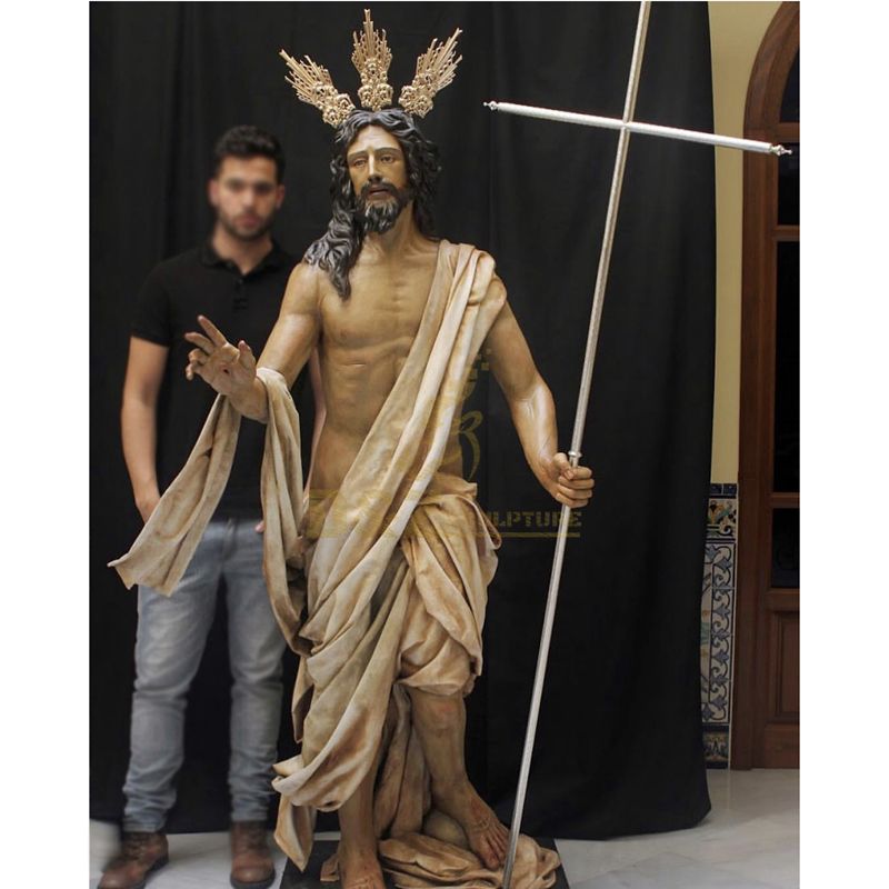 Resin Delicate Crafts Jesus Crucifix Cross Statue For Souvenir