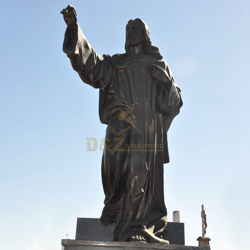 Large Outdoor Cemetery Decoration Sculpture Bronze Religious Jesus Statue