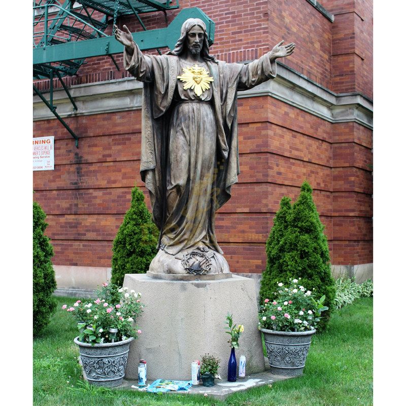 Large Outdoor Cemetery Decoration Sculpture Bronze Religious Jesus Statue