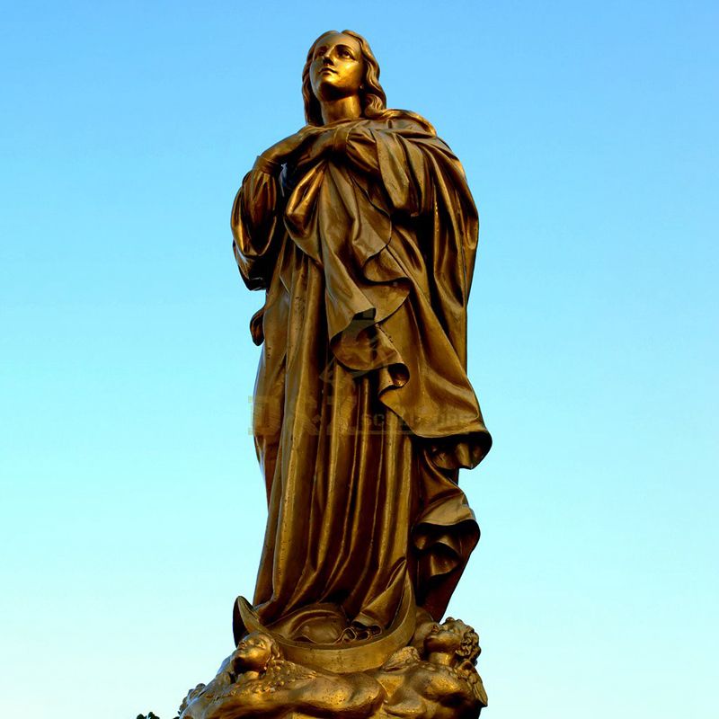 Sacred Heart Of Jesus Religious Bronze Finish Statue