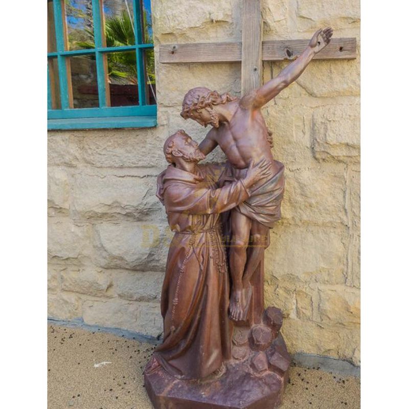 Bronze Meditating Christian Jesus Statue For Church Decoration