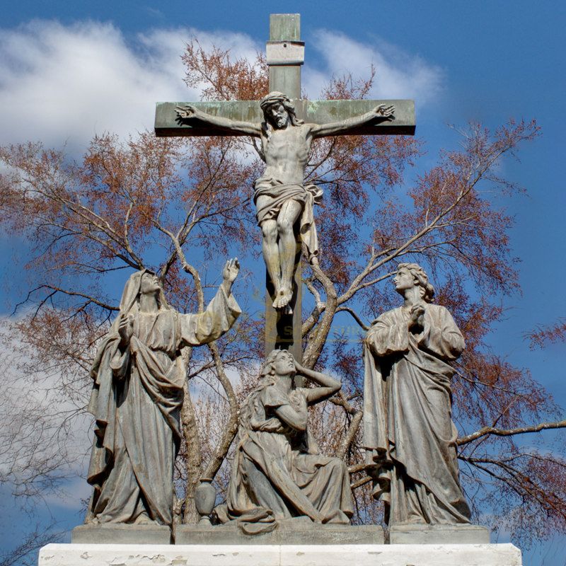 Building Top Large Standing Bronze Jesus Sculpture