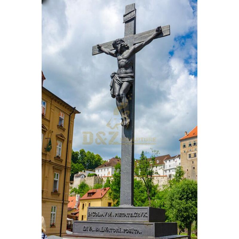 Religious Church Decoration Life Size Metal Casting Bronze Jesus Cross Statues