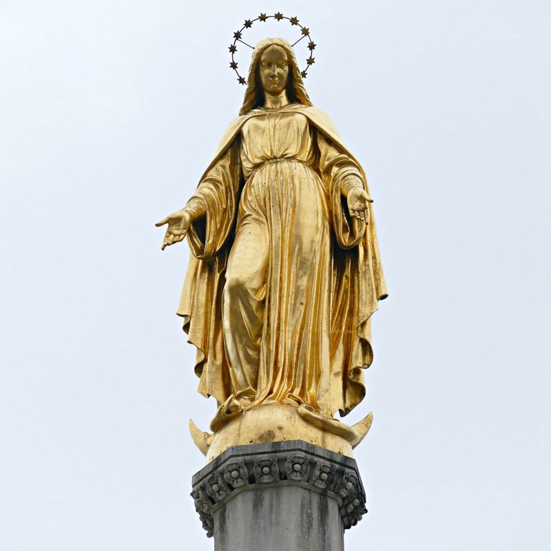 Hot Sale Personalized Handmade Bronze Virgin Mary Bronzed Statue