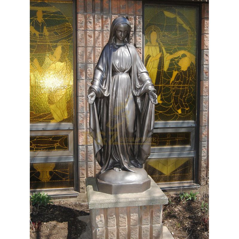 Religious Art Decorations Bronze Mother Mary Statue