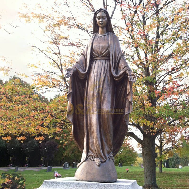 Customized Large Mary Bronze Sculpture Our Lady Of Assumption