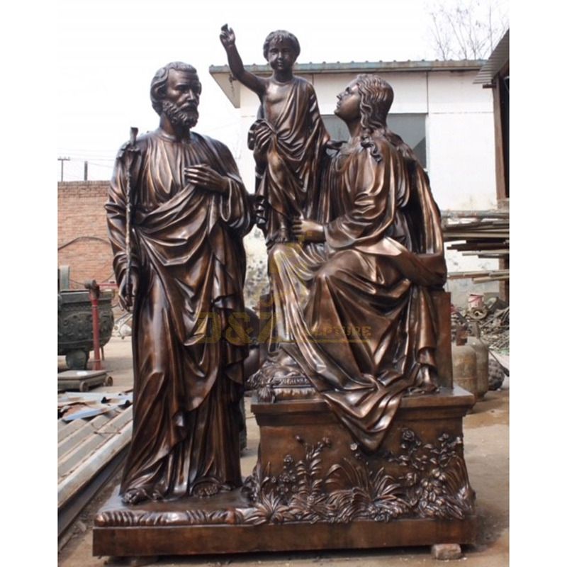 Decorative Churh Bronze Holy Family Statue