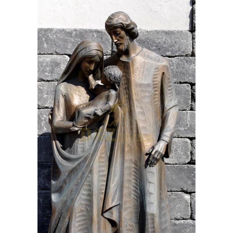 Outdoor Life Size Religious Bronze Holy Family Statues