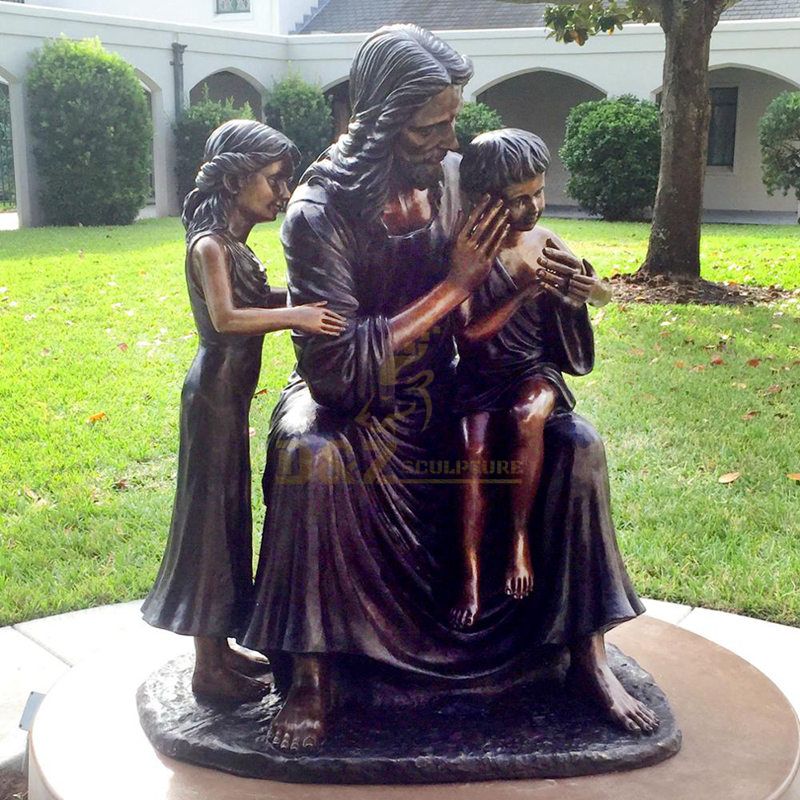 Outdoor Decor Casting Bronze Statue The Holy Family Sculptures