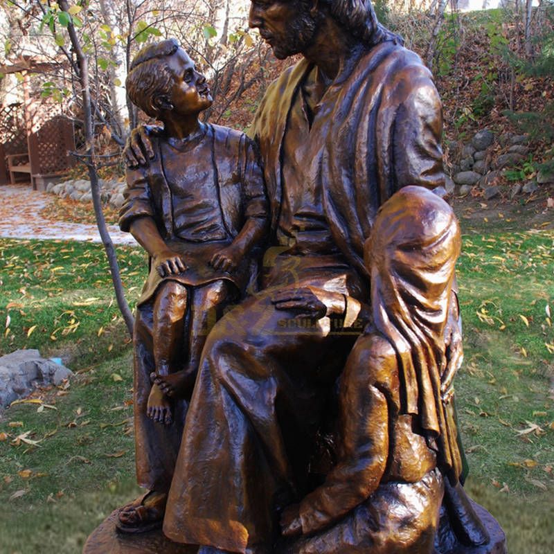 Bronze Jesus family Religious Holy Family Statue