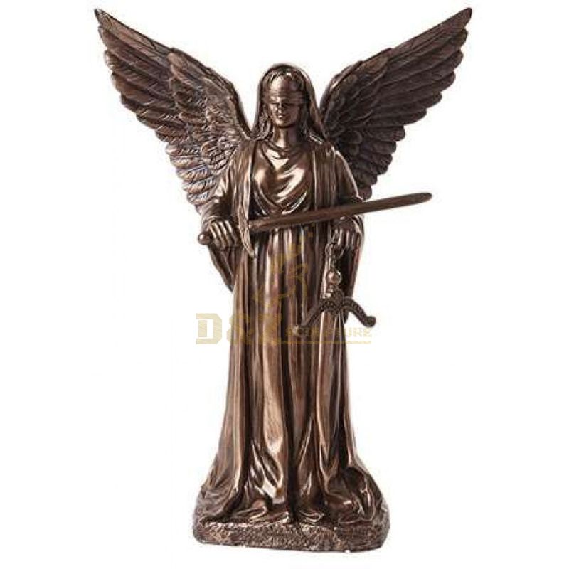 Casting Bronze Life Size Black Angels Statue For Cemetery Decor