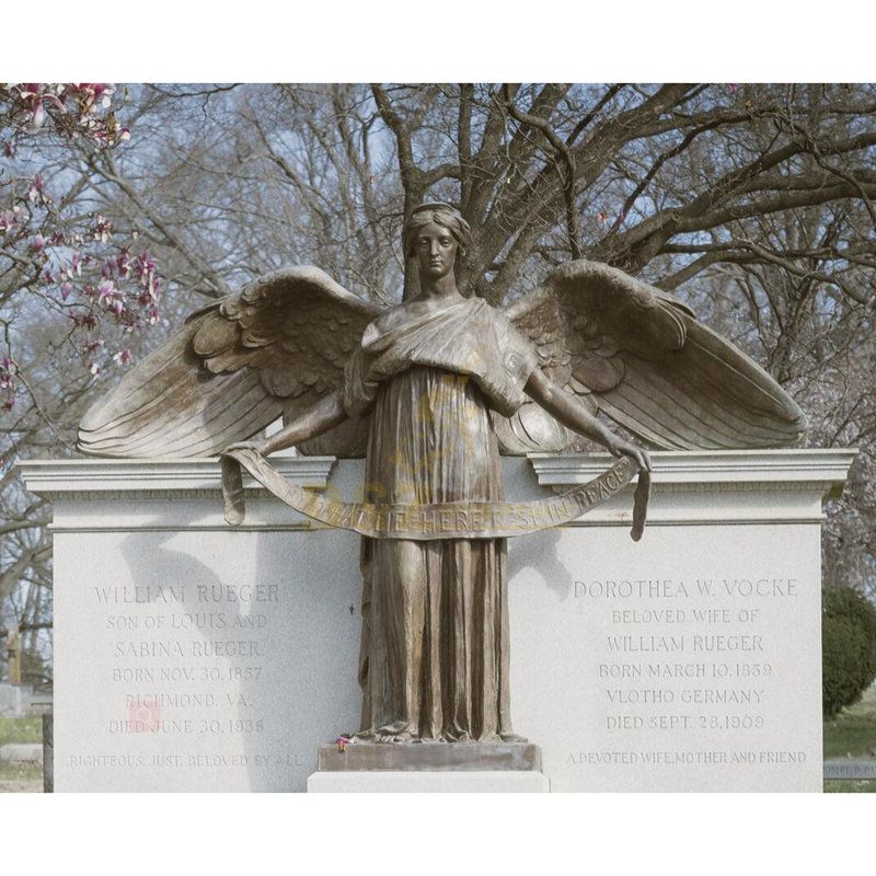 Religious Bronze Crying Angel Statue